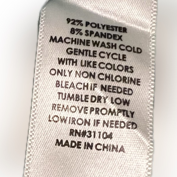 💥Kim Rogers Women Blue Green Leaf Blouse Adjustable Sleeve Length Petite XL - Picture 4 of 9